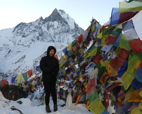 Annapurna Base Camp In The Backdrop Mt Fishtail