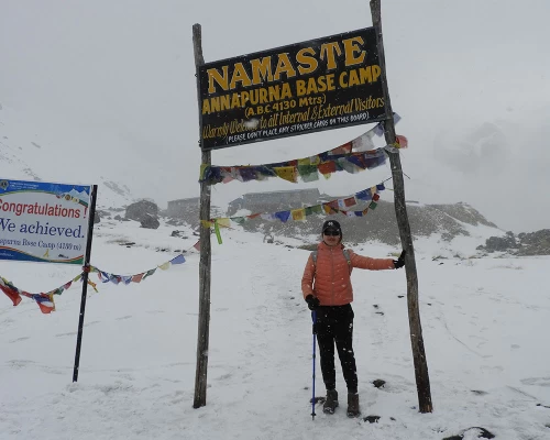 Annapurna Base Camp With Snow
