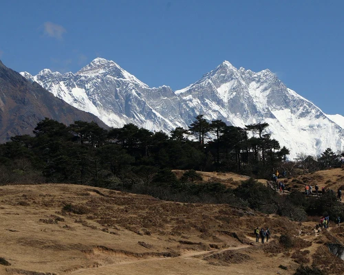 Everest And Lotse View From Shyangboche