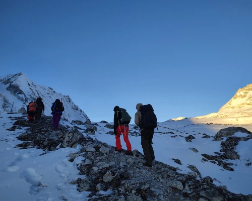 Heading To The Larke Pass