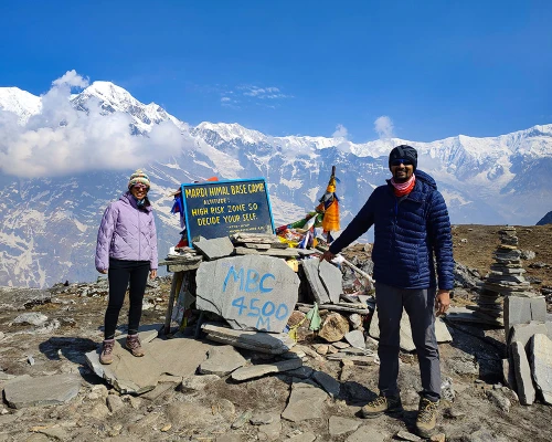 Lovely Guests Are In Happy Mood In The Mardi Himala Base Camp
