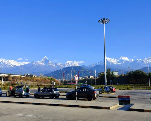 Mountain View Seen From The Pokhara International Airport 