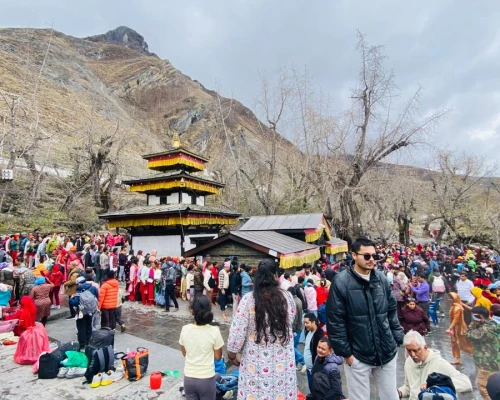 People At Muktinath Temple