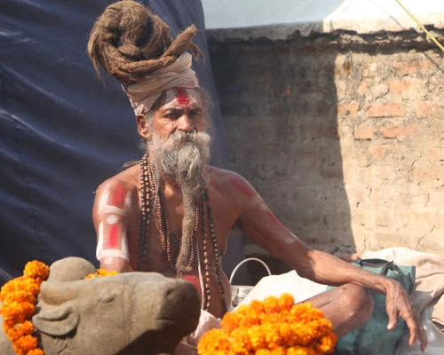 Sadhu At Pashupatinath In Hama Shivaratri Festival. 