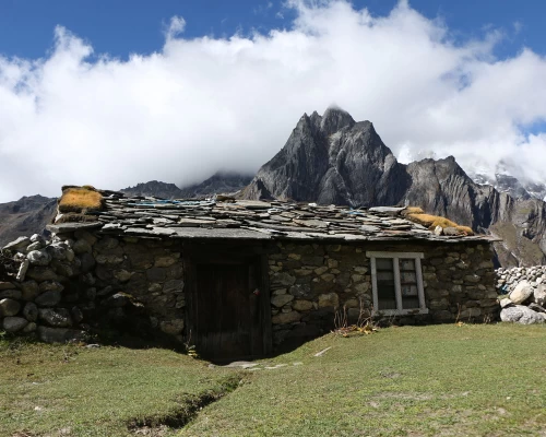 Summer Hut Near Dingboche Village