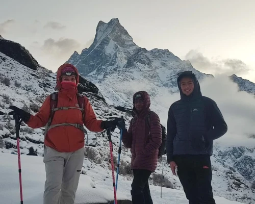 View Of Mardi Himal From Trek