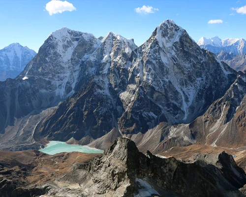 View Of Peak Cholatse And Chola