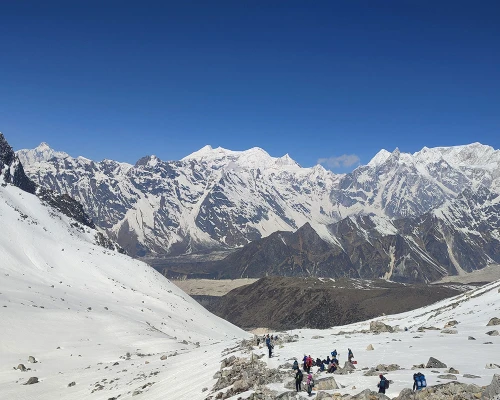 View Of The Himalayas After Larke La
